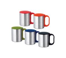 SELTONA double-layer stainless steel mug with lid