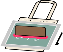 製品をセットしているイラスト