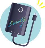 UVインクジェット印刷でプリントしたモバイルバッテリー