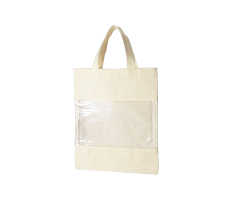 Cotton clear A4 tote