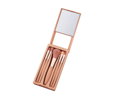 For Beaute 5-piece cosmetic brush set with mirror